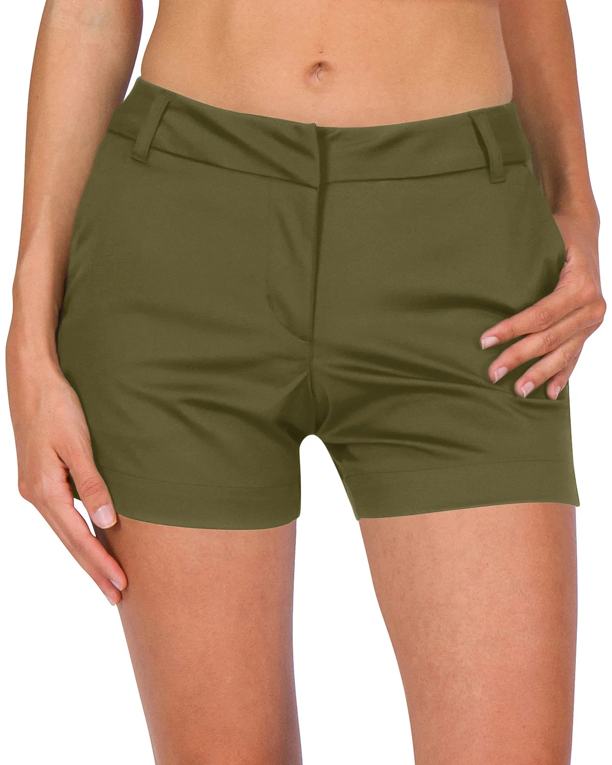 Three Sixty Six Womens Golf Shorts - Quick Dry Active Shorts with Pockets, Athletic and Breathable - 4 ½ Inch Inseam