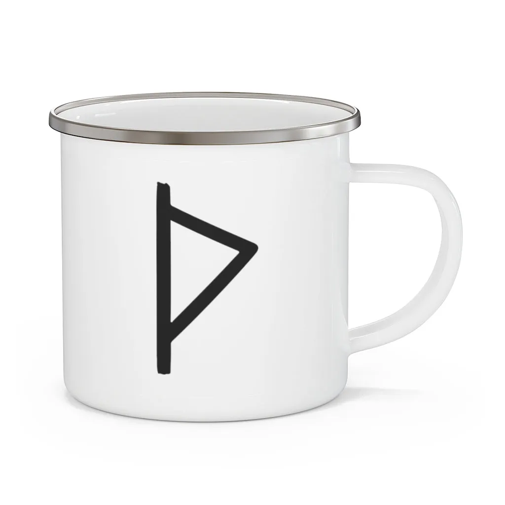 Thurisaz (Thor's Hammer) Viking Rune Enamel Camping Mug