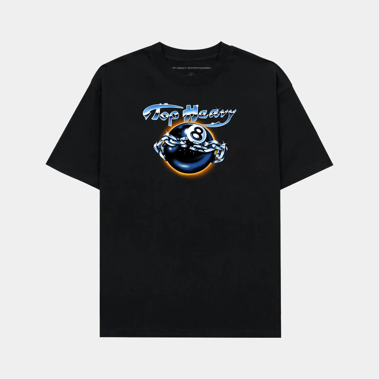 TOP HEAVY 8 BALLED TEE - BLACK