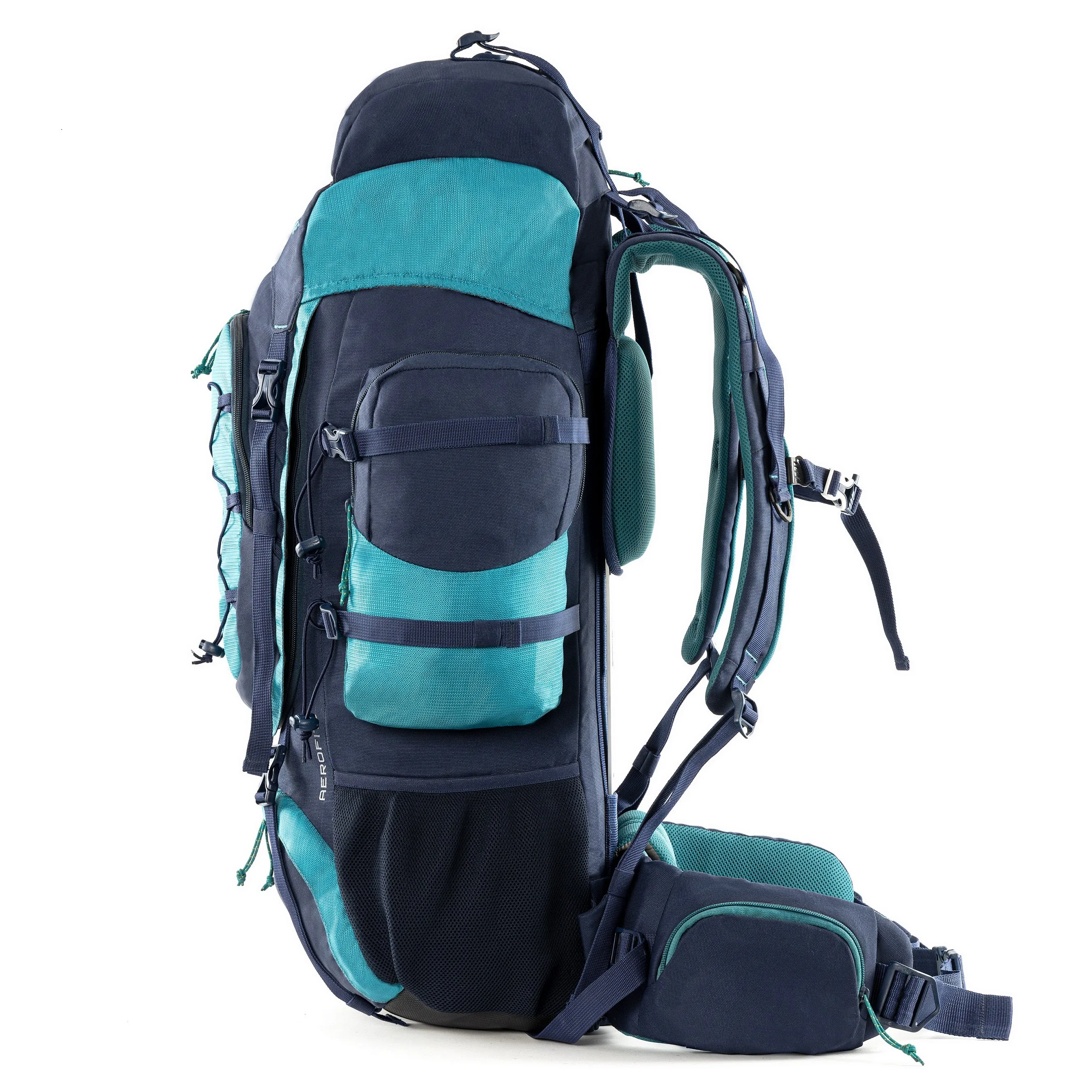 Tripole Walker Pro Metal Frame Rucksack with Rain Cover for Trekking & Travel | Front Opening | Laptop Sleeve | Men & Women| 5 Year Warranty | 60 Litre Blue