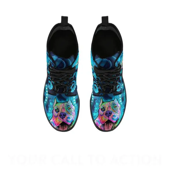 Turquoise Pit Bull - Boots