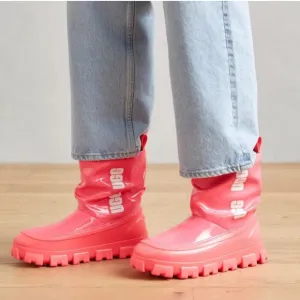UGG Brellah Mini Rain &amp; Winter Boot size 5 Coral Hot Pink