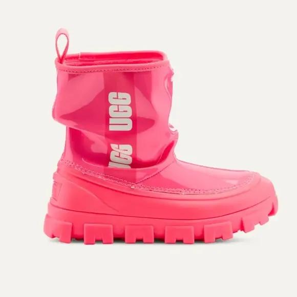 UGG Brellah Mini Rain &amp; Winter Boot size 5 Coral Hot Pink