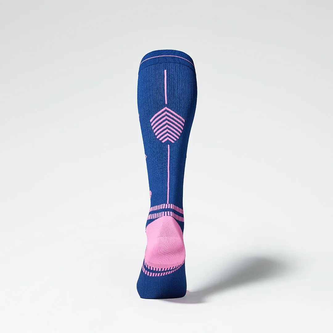 Ultralight Running Socks Women | Dark Blue / Pink