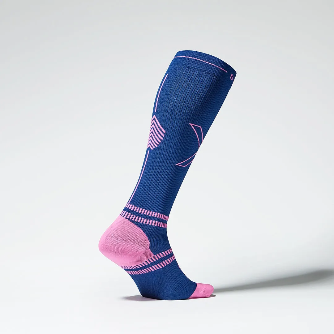 Ultralight Running Socks Women | Dark Blue / Pink