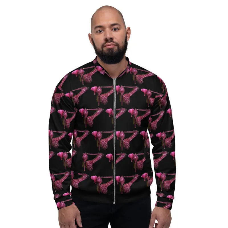 Unisex Bomber Jacket 'Pink Shoes Men'