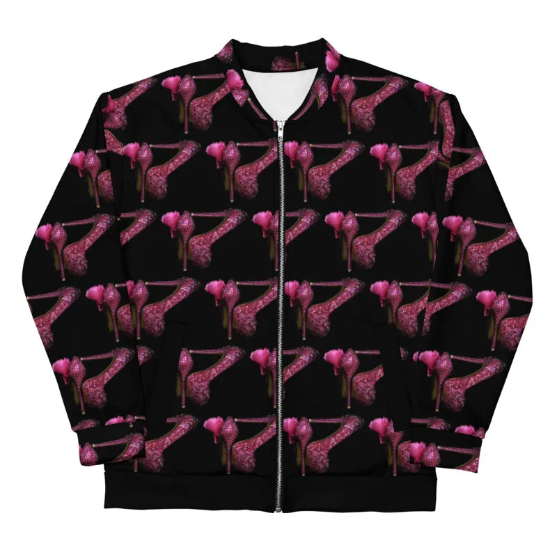Unisex Bomber Jacket 'Pink Shoes Men'