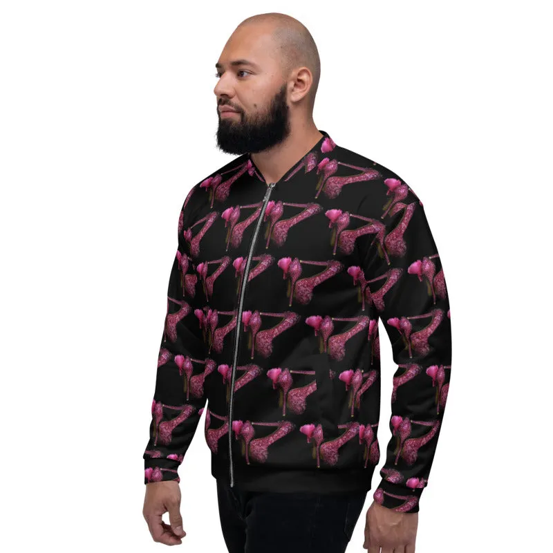 Unisex Bomber Jacket 'Pink Shoes Men'