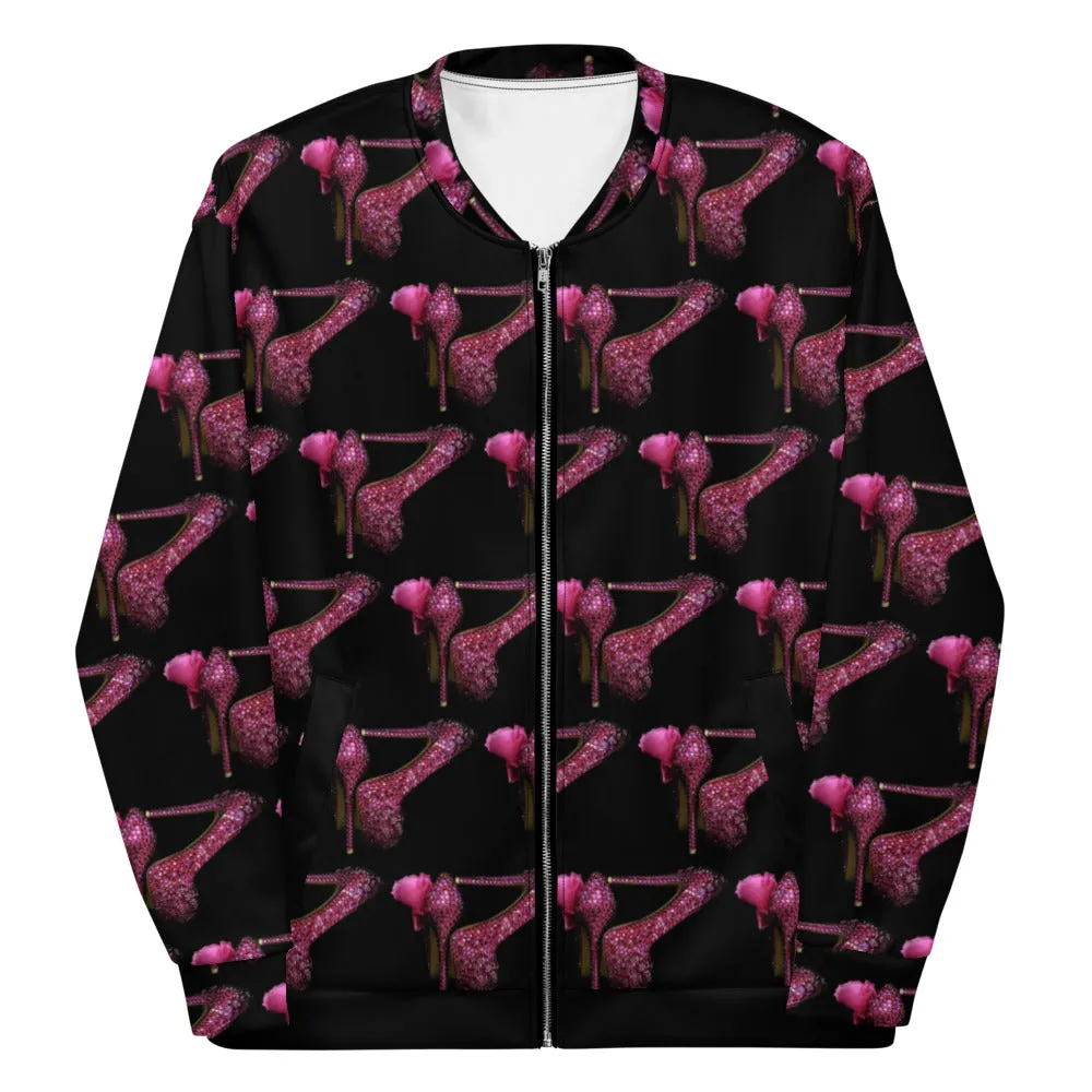 Unisex Bomber Jacket 'Pink Shoes Men'