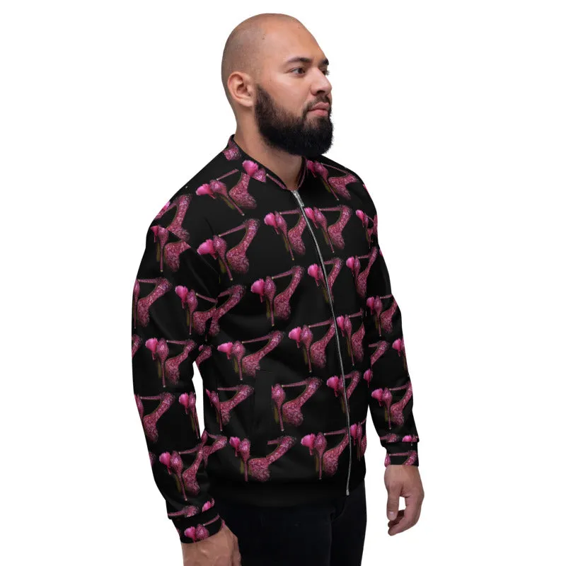 Unisex Bomber Jacket 'Pink Shoes Men'