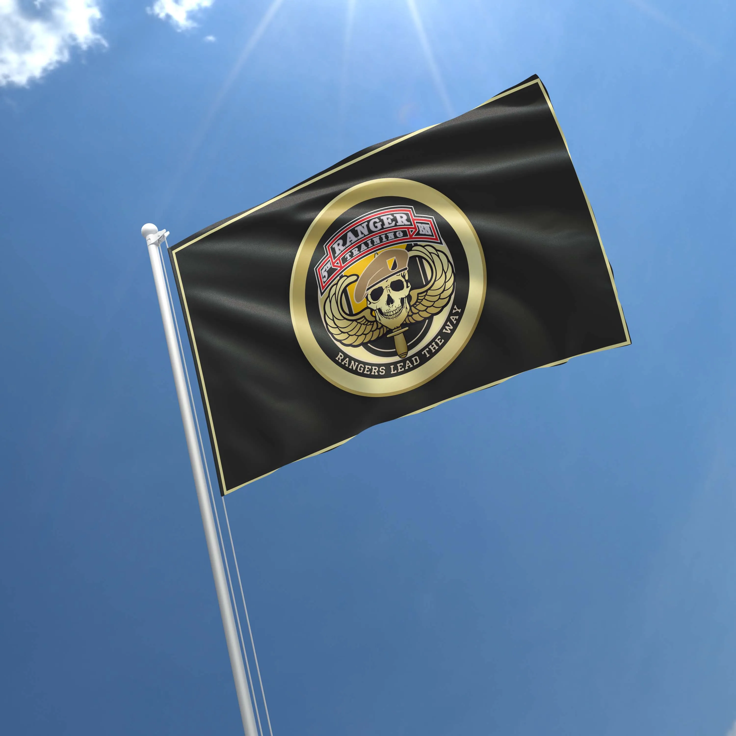 US Army Ranger Tarning School Flag Banner