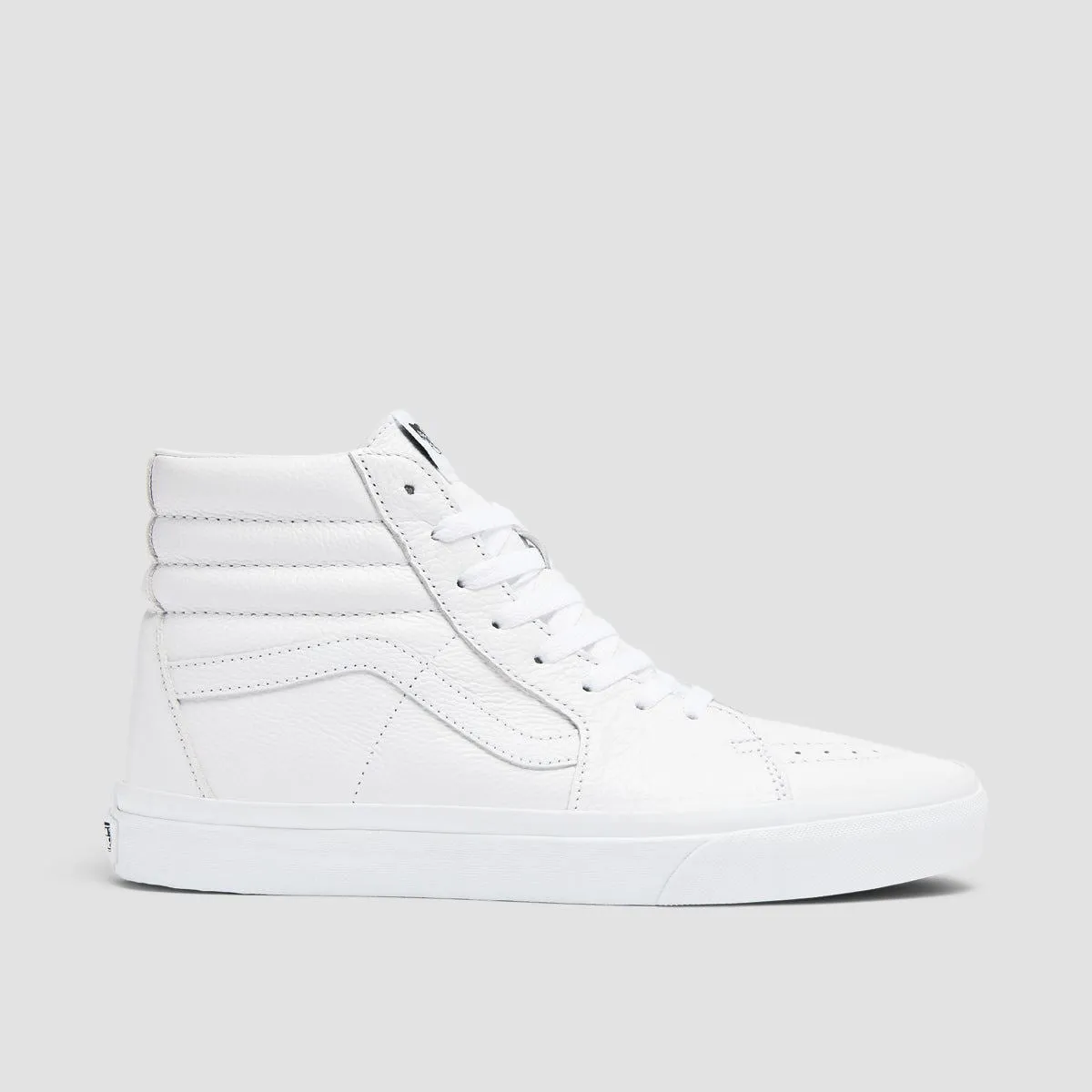 Vans SK8-Hi High Top Shoes - Leather True White/True White