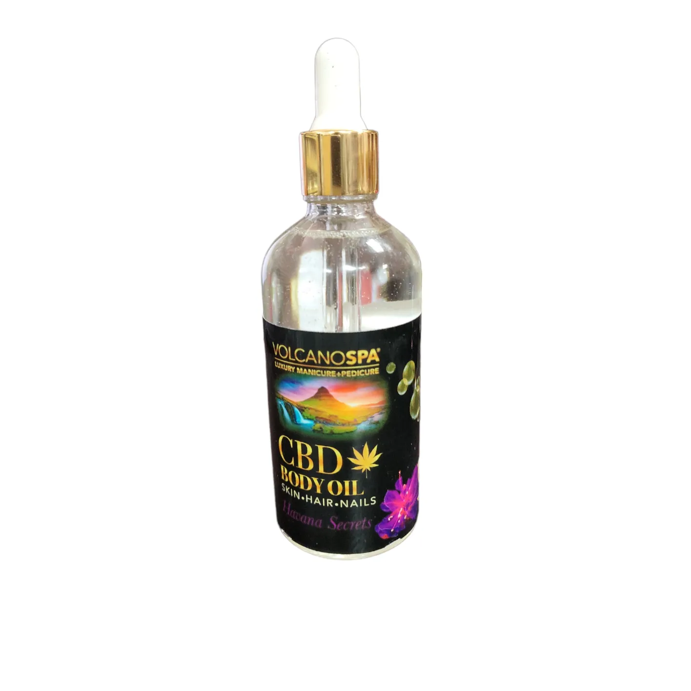 Volcano Spa CBD Body Oil Skin Hair Nails 4 oz