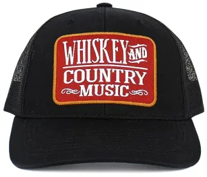 Whiskey and Country Music Trucker Hat by Funky Junque