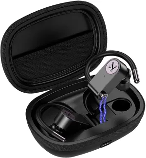 Wireless Earbuds Linpa World T3 Bluetooth Headphones Sports True Wireless Earphones with Mic Stereo Bass Sound Sweatproof Headset 20 Hours Playtime Running Ear Buds with Earhooks