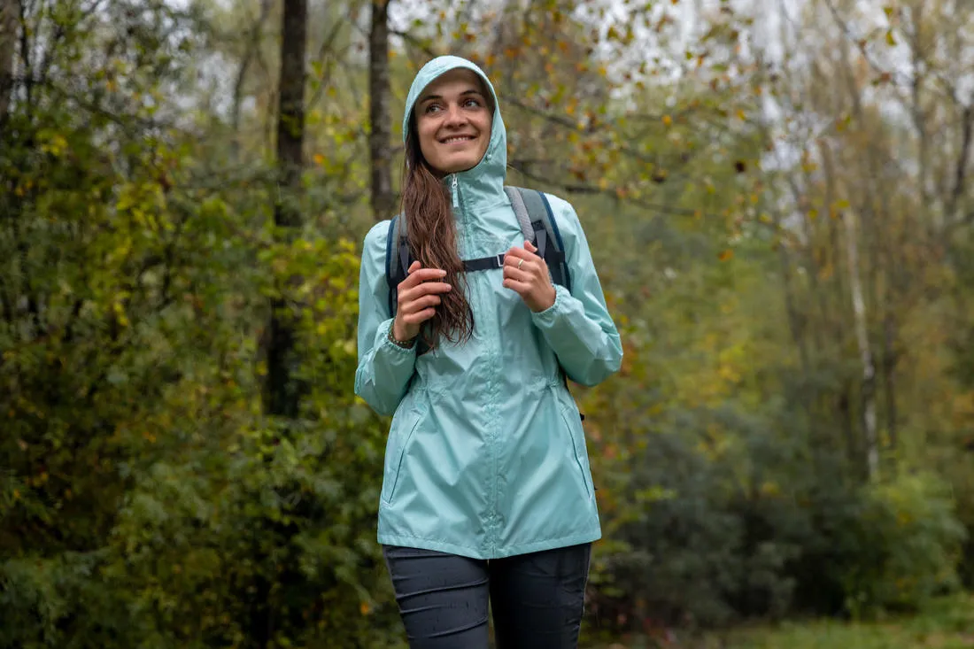 Women's Windproof and Water-repellent Hiking Jacket - Raincut Full Zip