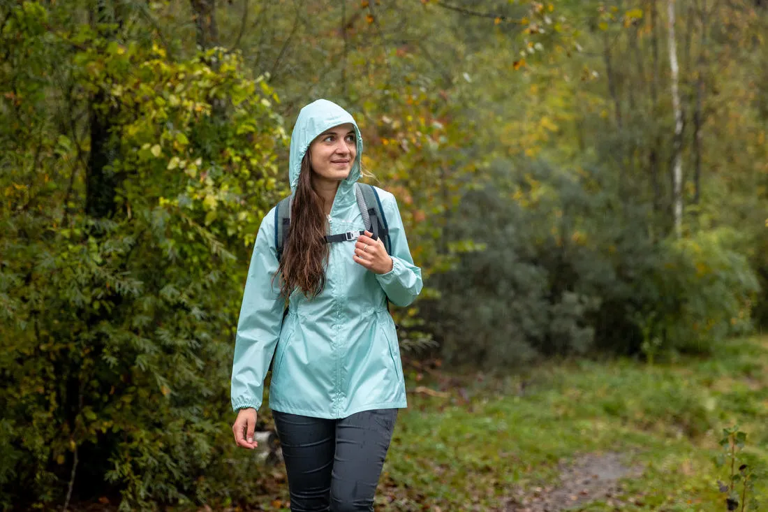 Women's Windproof and Water-repellent Hiking Jacket - Raincut Full Zip