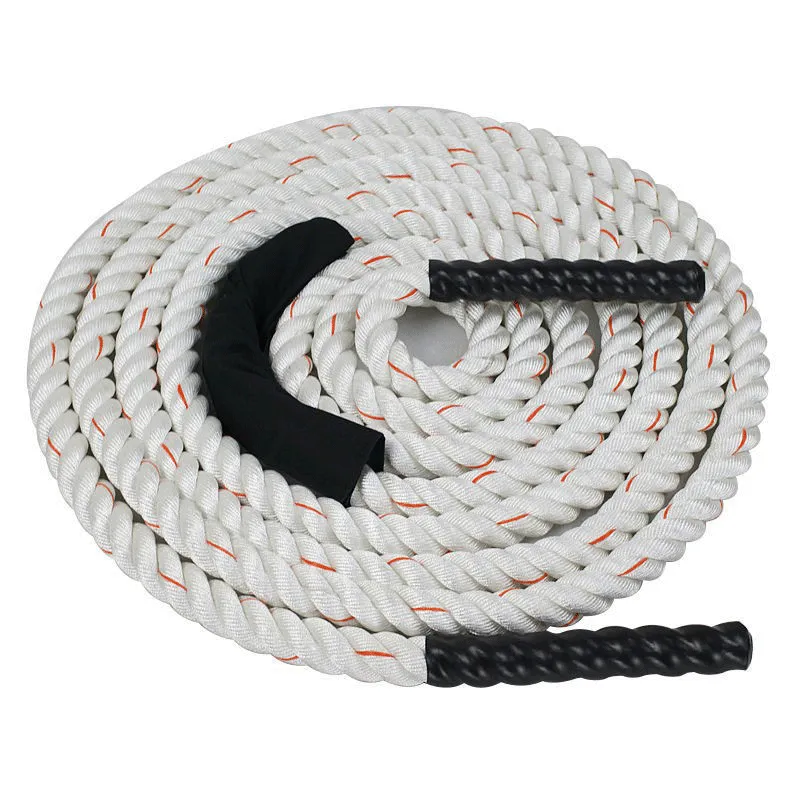 XTC Gear | Battle Rope - White w/Red Tracer - 1.5in Thick