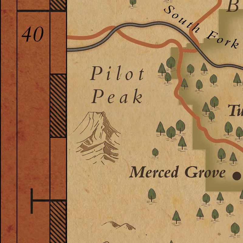 Yosemite National Park Map Print